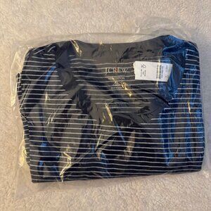 J. Crew Cotton T-shirt in stripe - Navy Ivory Stripe - Size XL